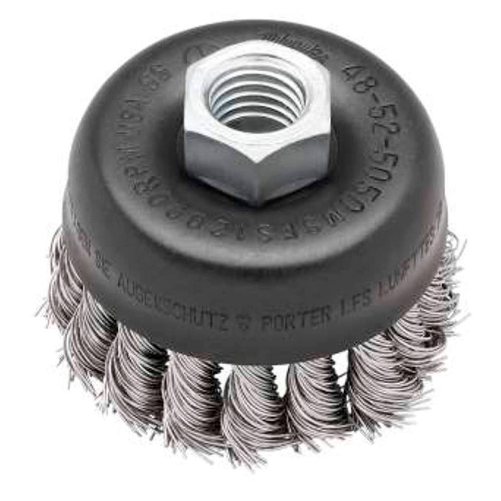 Milwaukee&reg; Silver 2-3/4 Stainless Steel KNT WIRE CUP Brush 