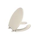 Elongated Open Front Toilet Seat with Cover in Almond