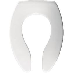 Elongated Open Front Toilet Seat in White