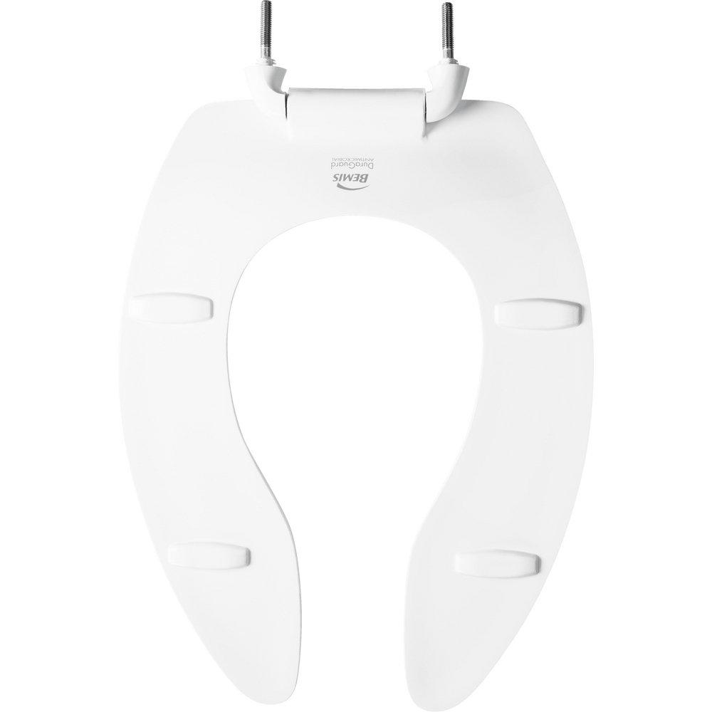 Bemis White Elongated Open Front Toilet Seat 