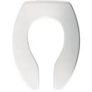 Bemis White Elongated Open Front Toilet Seat 