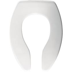 Elongated Open Front Toilet Seat in White