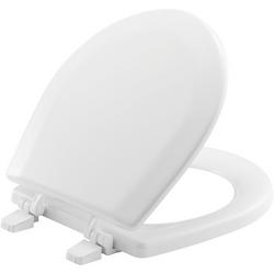 Round Closed Front Toilet Seat with Cover in White