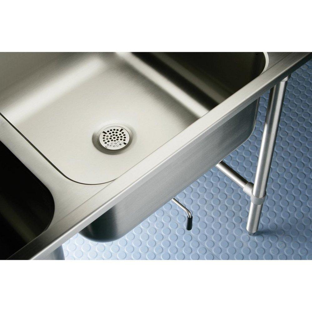 Elkay Polished Stainless Steel 3-1/2 in. Rot Drain with Lever Handle 