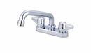 2-Hole Laundry Faucet with Double Lever Handle with Aerator in Polished Chrome