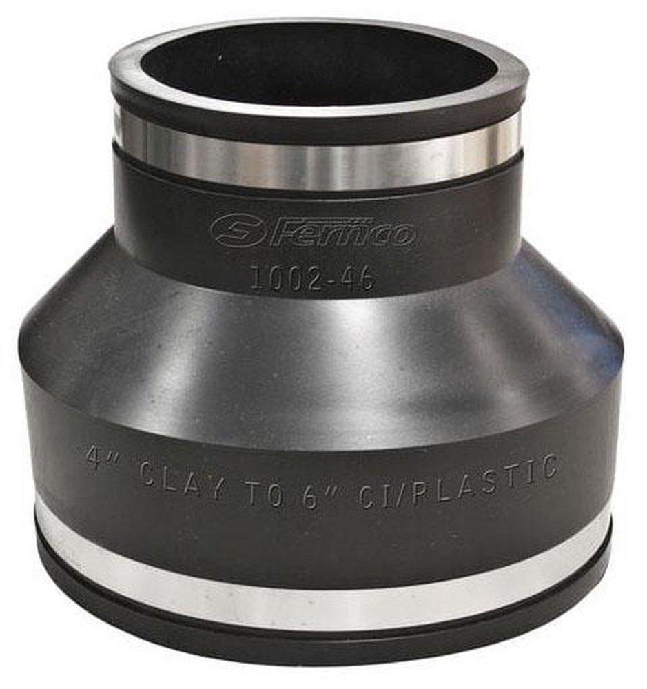 Fernco Clay x Cast Iron and Plastic Flexible Coupling 