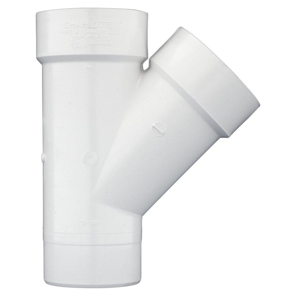 White PVC DWV Street Wye 