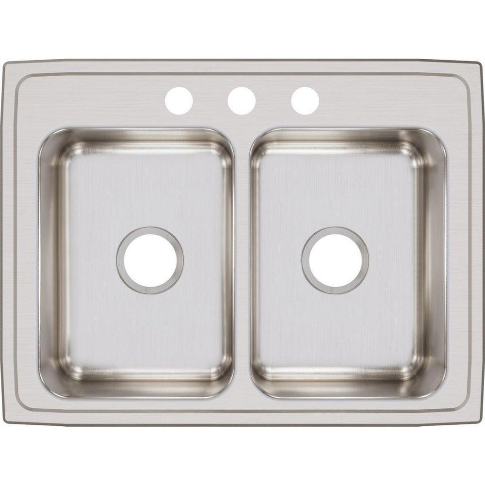 Elkay Lustrous Satin 29 x 22 in. Stainless Steel Double Bowl Drop-in Kitchen Sink in Lustrous Satin 