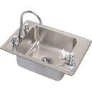 Elkay Lustrous Highlighted Satin 1-Bowl Topmount Sink with Bubbler 