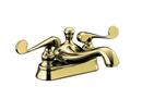 Two Handle Centerset Bathroom Sink Faucet in Vibrant Polished Brass