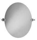 26-1/8 x 28-1/2 in. Oval Mirror in Polished Chrome