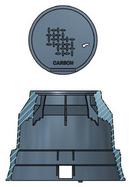 Carson Industries Black Round Meter Box Touch Read Cast Iron Lid 