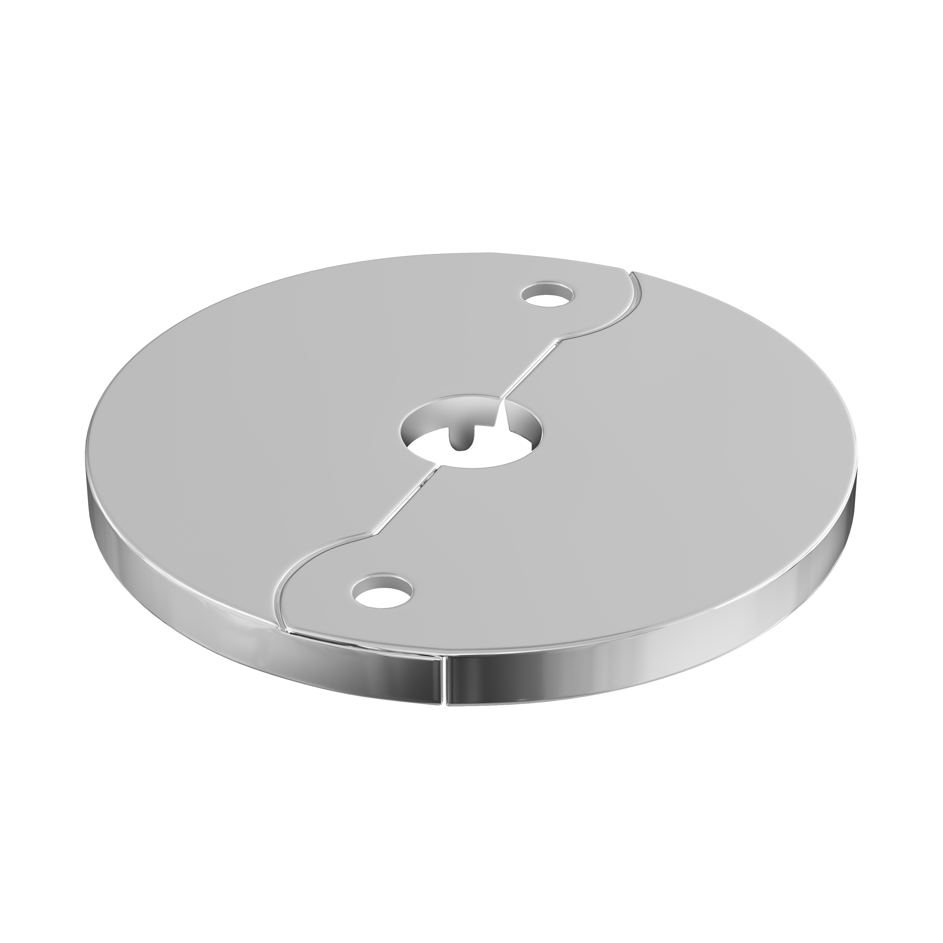 PROFLO&reg; Chrome Steel Hinged Floor and Ceiling Plate in Chrome Plated 