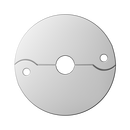 PROFLO&reg; Chrome Steel Hinged Floor and Ceiling Plate in Chrome Plated 