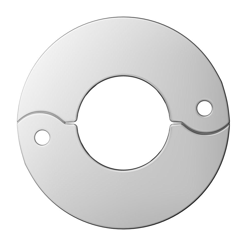 PROFLO&reg; Chrome Steel Hinged Floor and Ceiling Plate in Chrome Plated 
