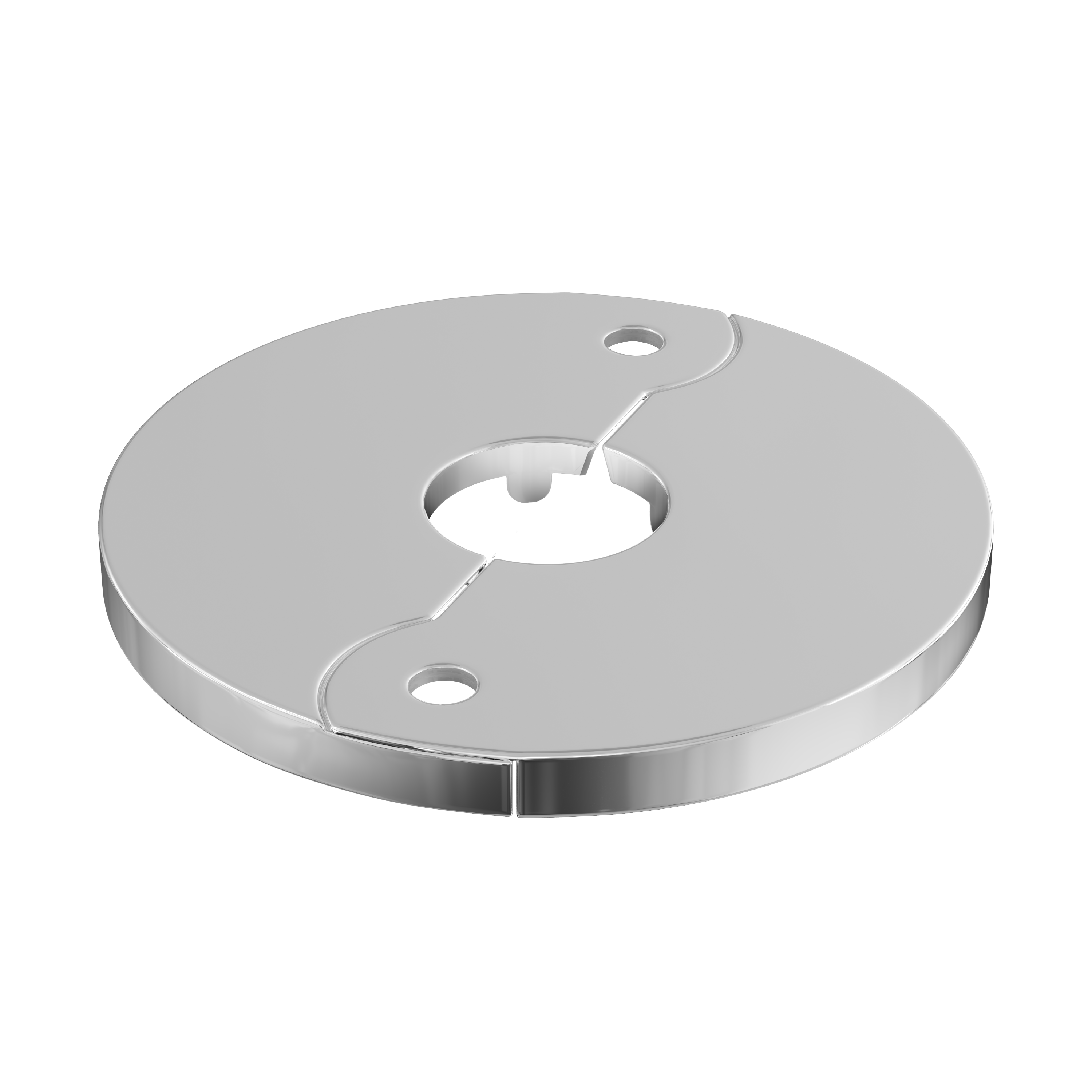 PROFLO&reg; Chrome Steel Hinged Floor and Ceiling Plate in Chrome Plated 