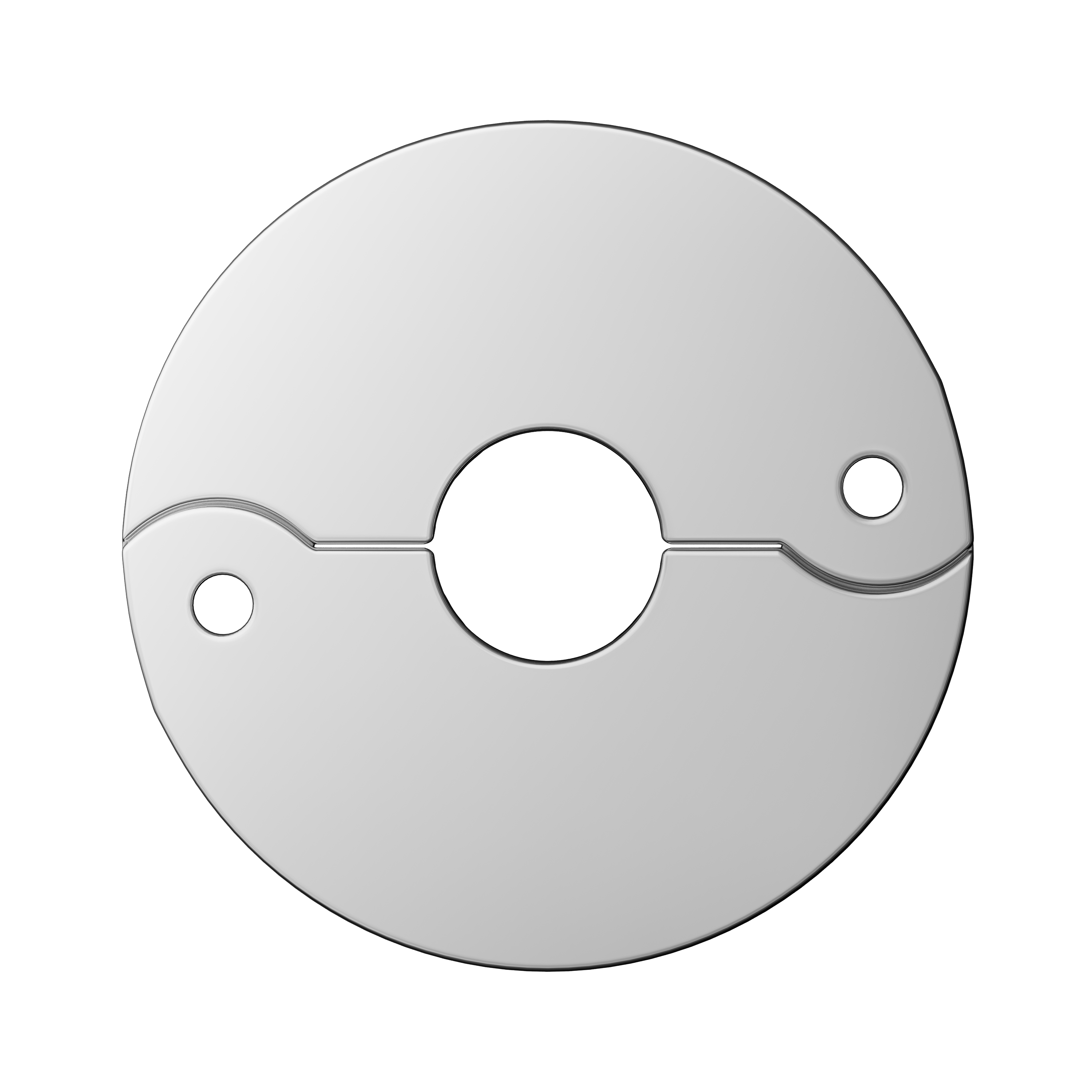 PROFLO&reg; Chrome Steel Hinged Floor and Ceiling Plate in Chrome Plated 