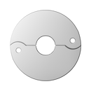 PROFLO&reg; Chrome Steel Hinged Floor and Ceiling Plate in Chrome Plated 