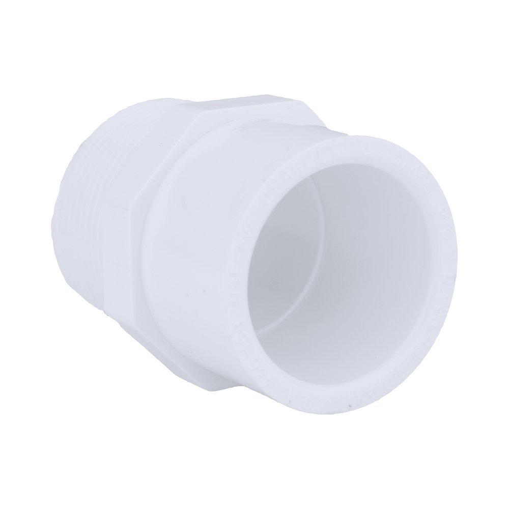 White PVC Schedule 40 Male Adapter 