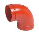 4 in. Grooved Painted 90 Degree Ductile Iron Elbow