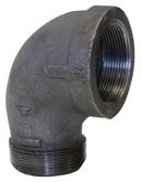 1/2 in. FNPT x MNPT 150# Domestic Black Malleable Iron 90 Degree Street Elbow