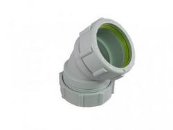 1-1/2 in. Mechanical Joint Straight Schedule 40 Polypropylene 45 Degree Elbow with 1/8 Degree Bend