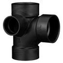 Black ABS DWV Sanitary Tee with Left Side Inlet 