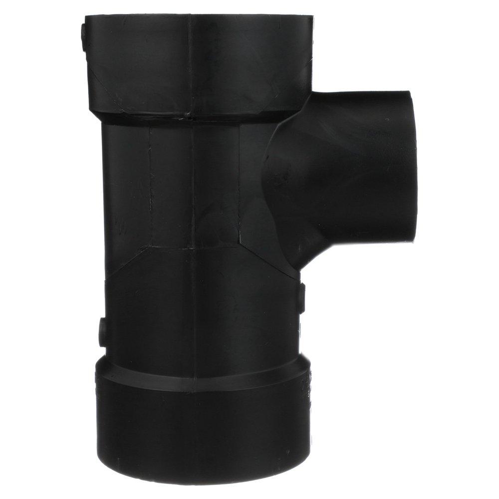 Black ABS DWV Sanitary Tee with Left Side Inlet 