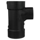 Black ABS DWV Sanitary Tee with Left Side Inlet 