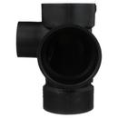 Black ABS DWV Sanitary Tee with Left Side Inlet 