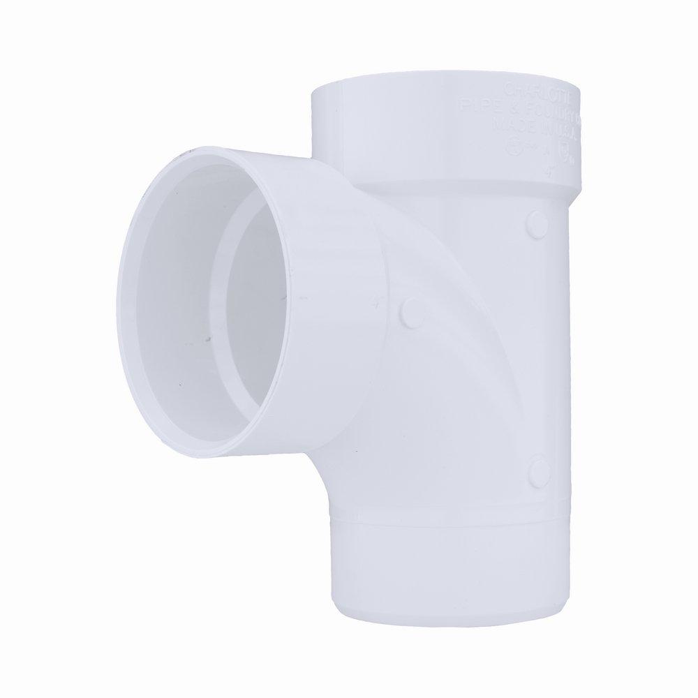 White PVC DWV Street Sanitary Tee 
