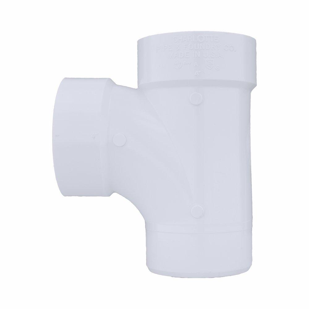 White PVC DWV Street Sanitary Tee 