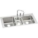 43 x 22 in. No Hole Stainless Steel Triple Bowl Drop-in Kitchen Sink in Lustrous Satin
