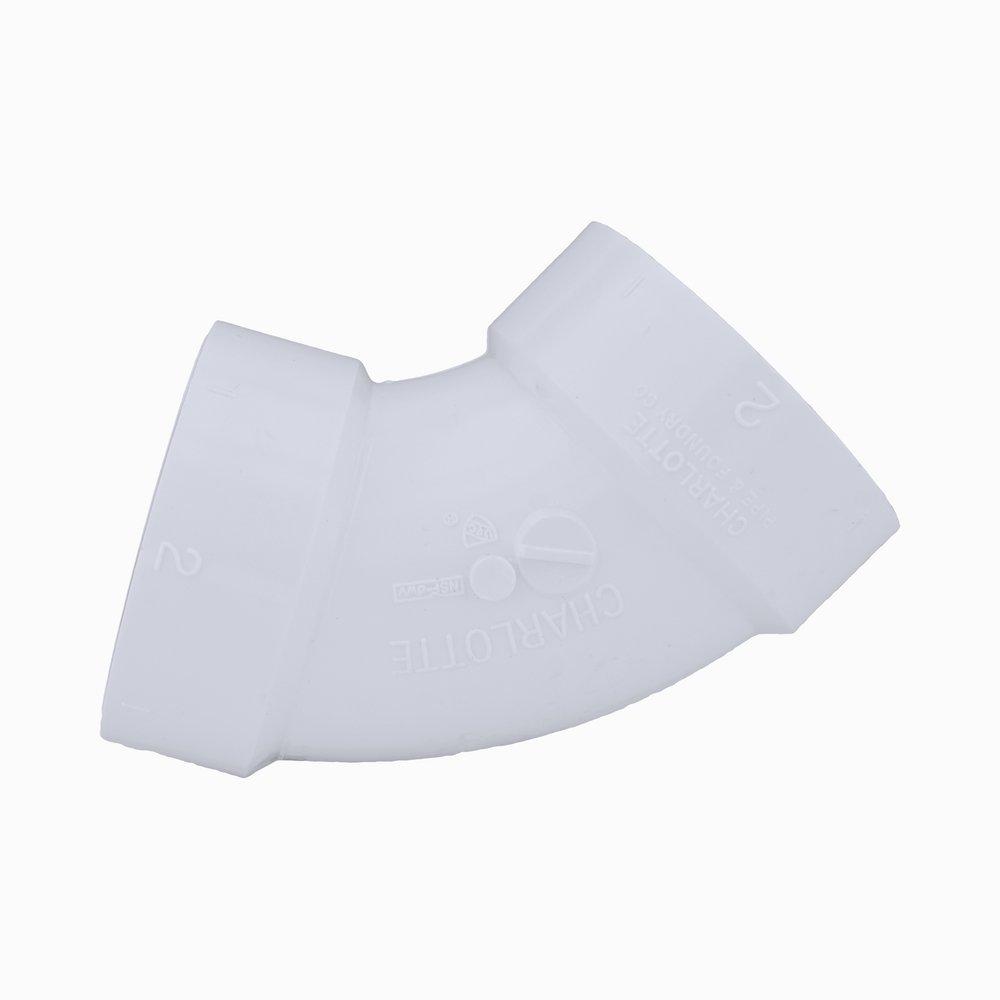 White PVC DWV 60&deg; Elbow 
