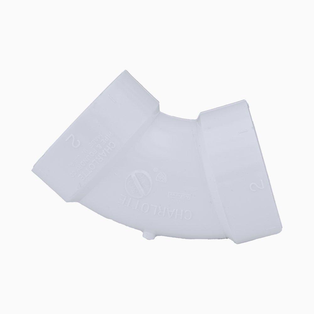 White PVC DWV 60&deg; Elbow 