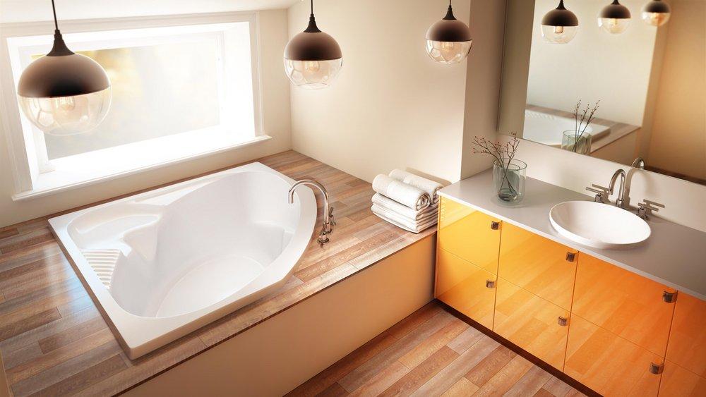 JACUZZI&reg; Oyster 55 x 55 in. Soaker Corner Bathtub 