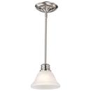 NUVO Brushed Nickel 1 Light 60W 7 in. Mini Pendant 