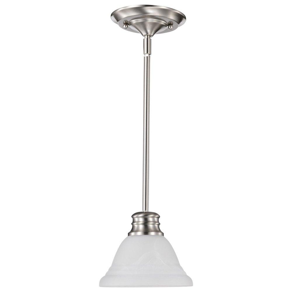 NUVO Brushed Nickel 1 Light 60W 7 in. Mini Pendant 