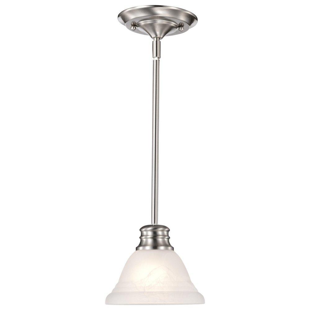 NUVO Brushed Nickel 1 Light 60W 7 in. Mini Pendant 