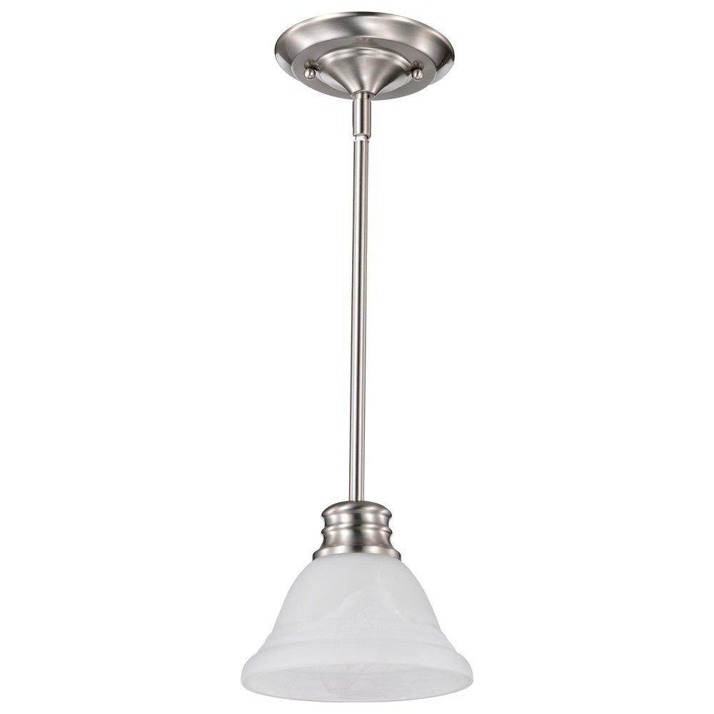 NUVO Brushed Nickel 1 Light 60W 7 in. Mini Pendant 