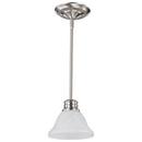 NUVO Brushed Nickel 1 Light 60W 7 in. Mini Pendant 