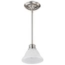 NUVO Brushed Nickel 1 Light 60W 7 in. Mini Pendant 
