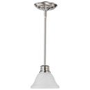 NUVO Brushed Nickel 1 Light 60W 7 in. Mini Pendant 