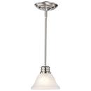 NUVO Brushed Nickel 1 Light 60W 7 in. Mini Pendant 