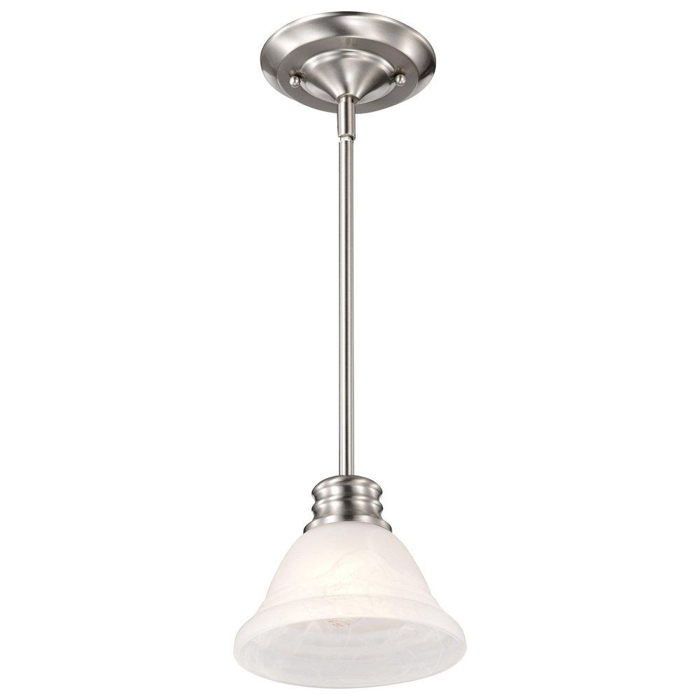NUVO Brushed Nickel 1 Light 60W 7 in. Mini Pendant 