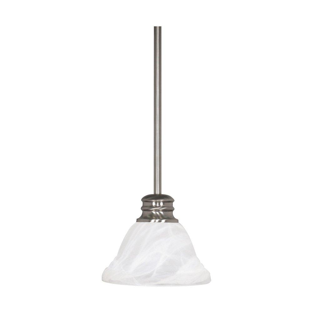 NUVO Brushed Nickel 1 Light 60W 7 in. Mini Pendant 