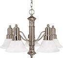 NUVO Brushed Nickel 5 Light 60W Light Down Chandelier 
