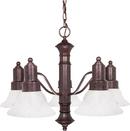 NUVO Old Bronze 5 Light 60W Light Down Chandelier 