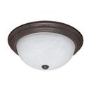 3 Light 60W 6 in. Flush Mount Ceiling Fixture Old Bronze