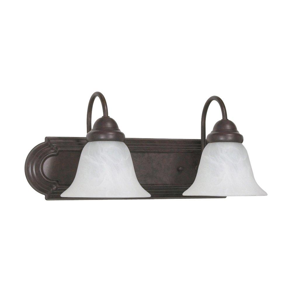 NUVO Old Bronze 100W 2-Light Vanity Fixture 